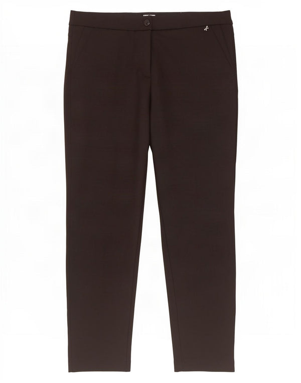 Pantaloni chino slim da donna Gerry Weber UK 16 Large W34 L29 cotone nero