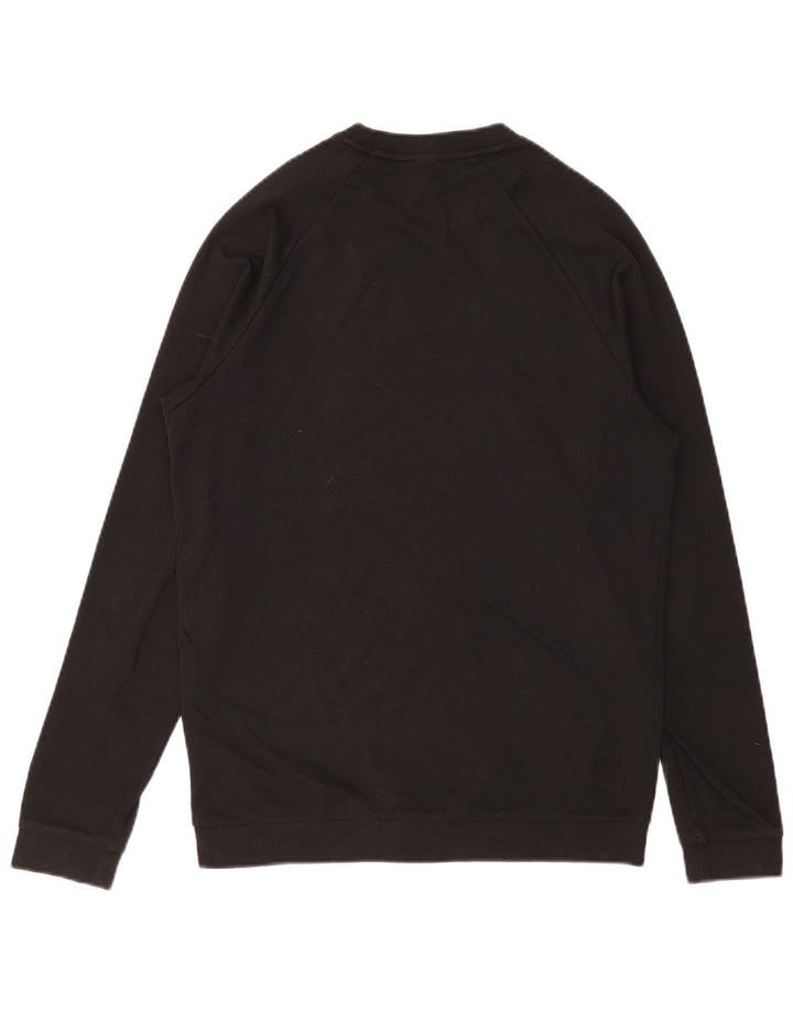 HUGO BOSS Mens Graphic Sweatshirt Jumper Medium Black Cotton