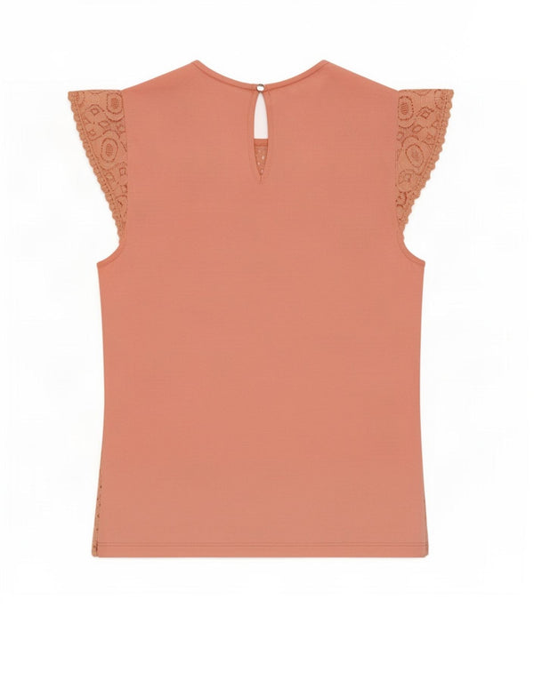Oasis Blusa para Mujer Top UK 10 Small Pink Geométrico Algodón