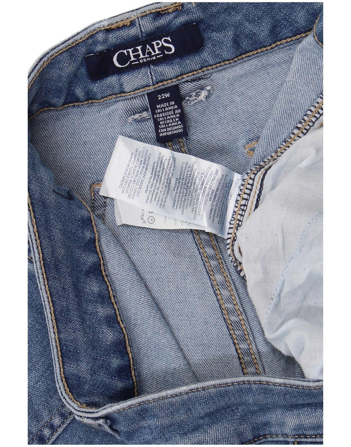 Chaps Womens Capri Jeans US 22 3XL W44 L21 Blue Cotton