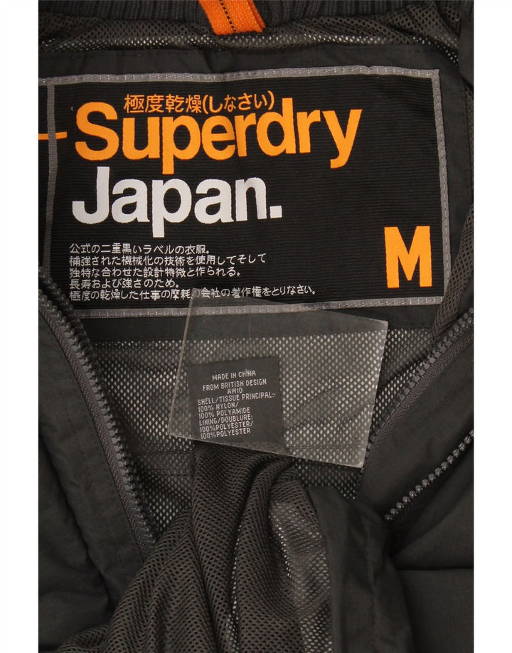 Superdry Regnjakke til kvinder UK 12 Medium Grey Nylon