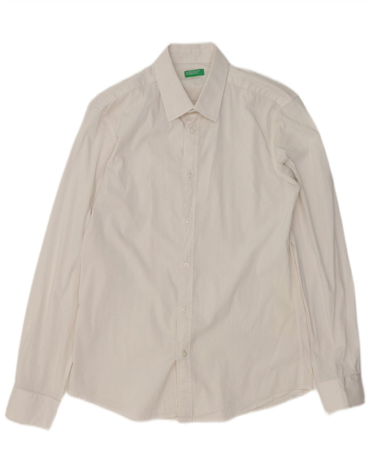 BENETTON Mens Shirt Small White