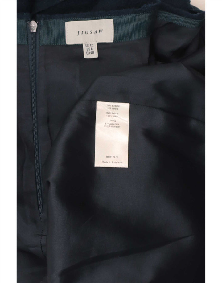 Jigsaw Womens Pencil Skirt UK 12 Medium W32 Navy Blue Wool