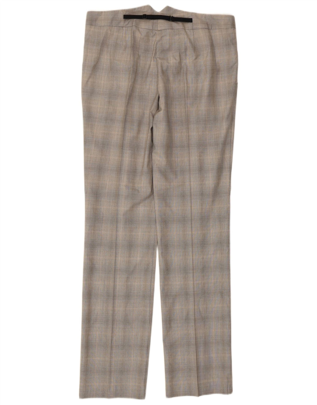 Sisley Womens Slim Suit Trousers IT 42 Medium W30 L33 Grey Check Polyester
