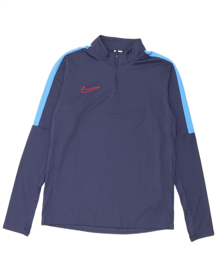 Męski dres Nike Dri Fit z pulowerem, średni granatowy kolor blokowy