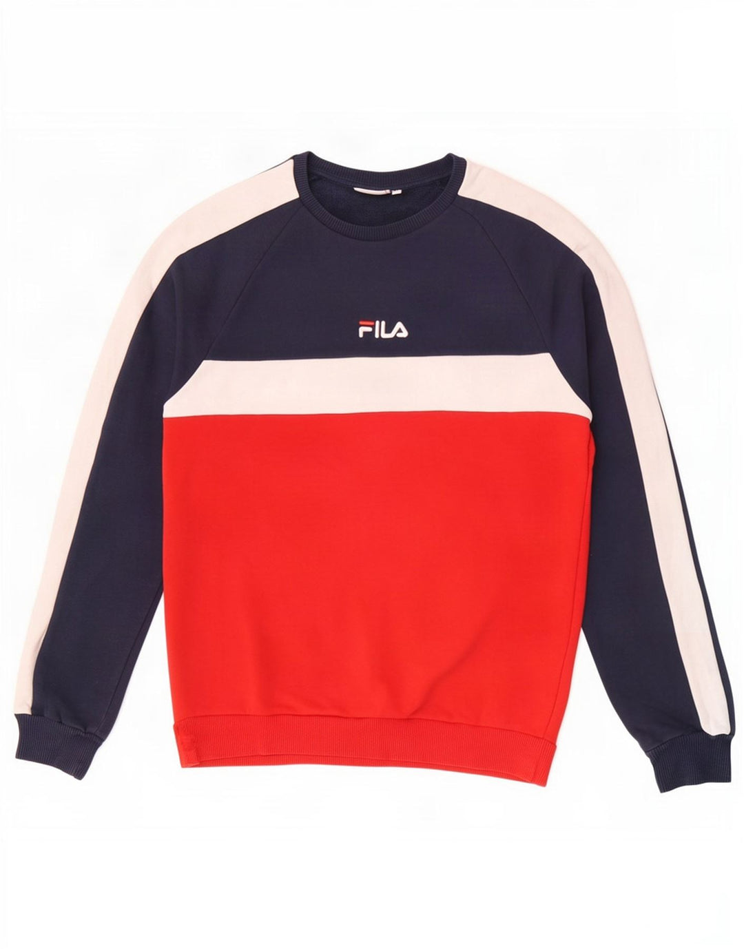 Bluza męska Fila Sweter Średni granatowy, bawełniany blok kolorów