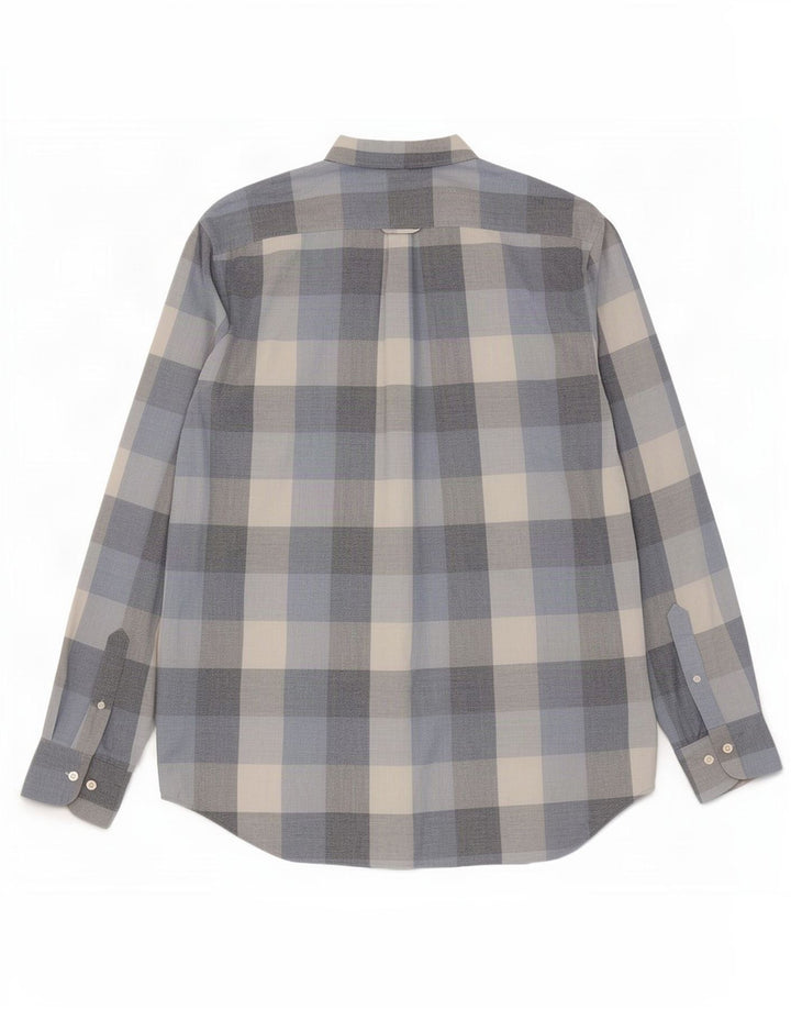 Gant Mens Regular Fit Shirt Size 41/42 16 1/2 Large Blue Gingham Cotton
