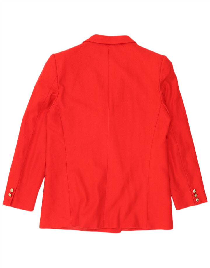 Vintage Damen Zweireihige Blazerjacke UK 12 Mittelrot