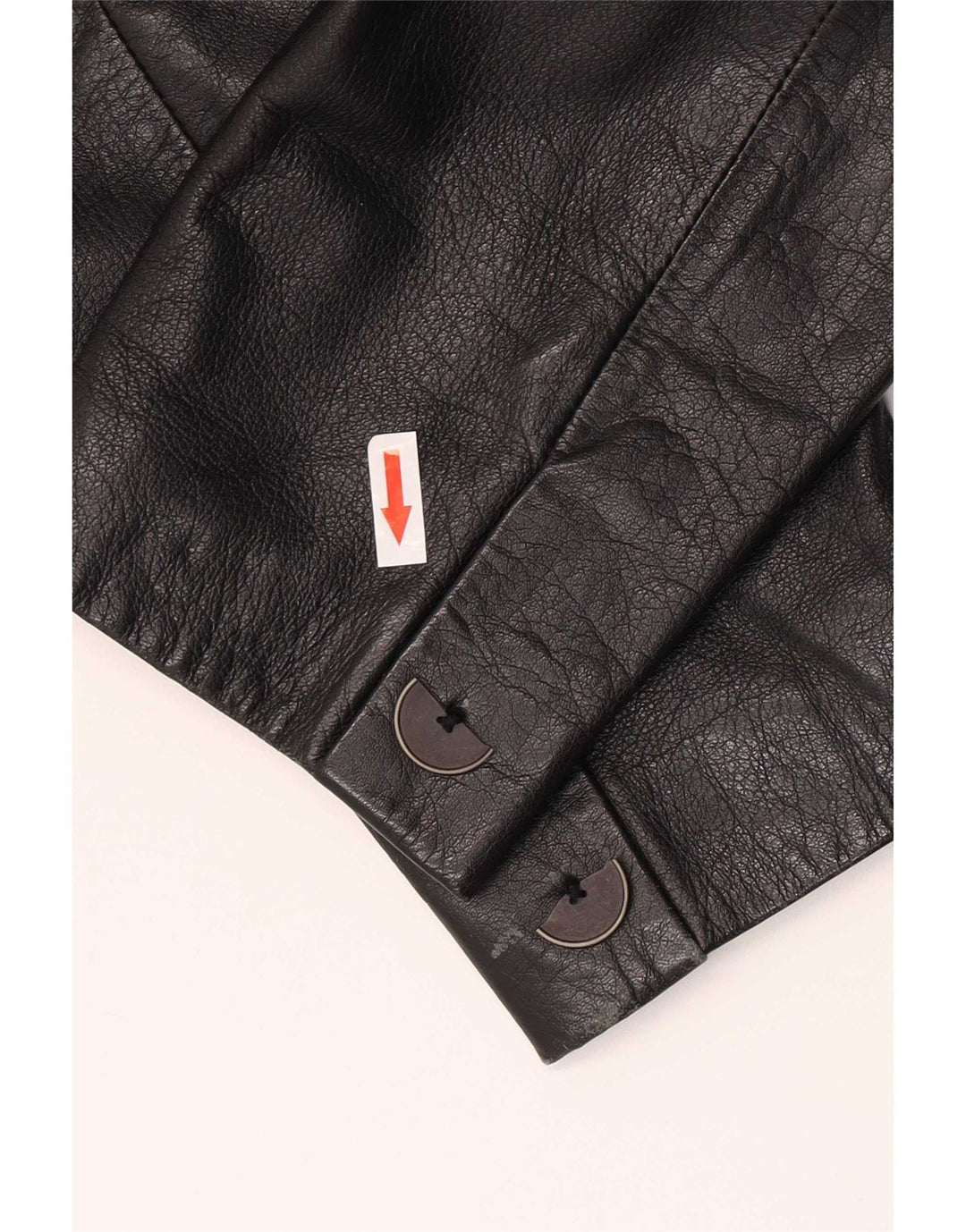 Madeleine Womens Double Breasted Leather Jacket UK 12 Medium Black