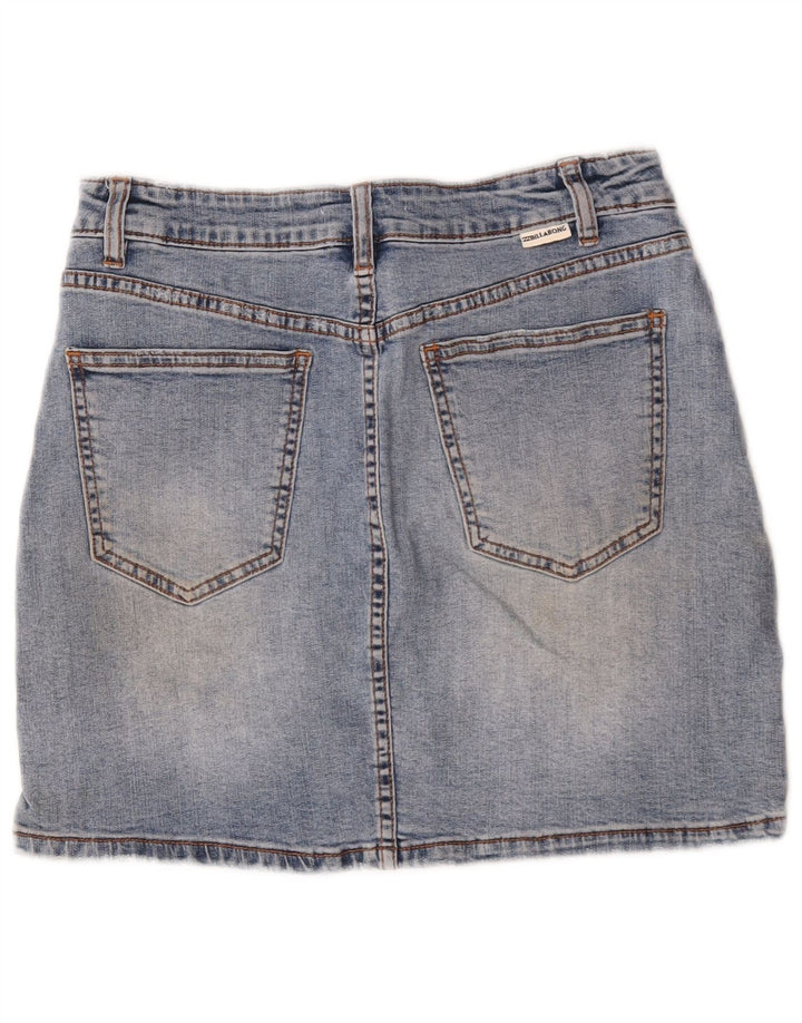 Billabong Damen Jeansrock W30 mittelblaue Baumwolle