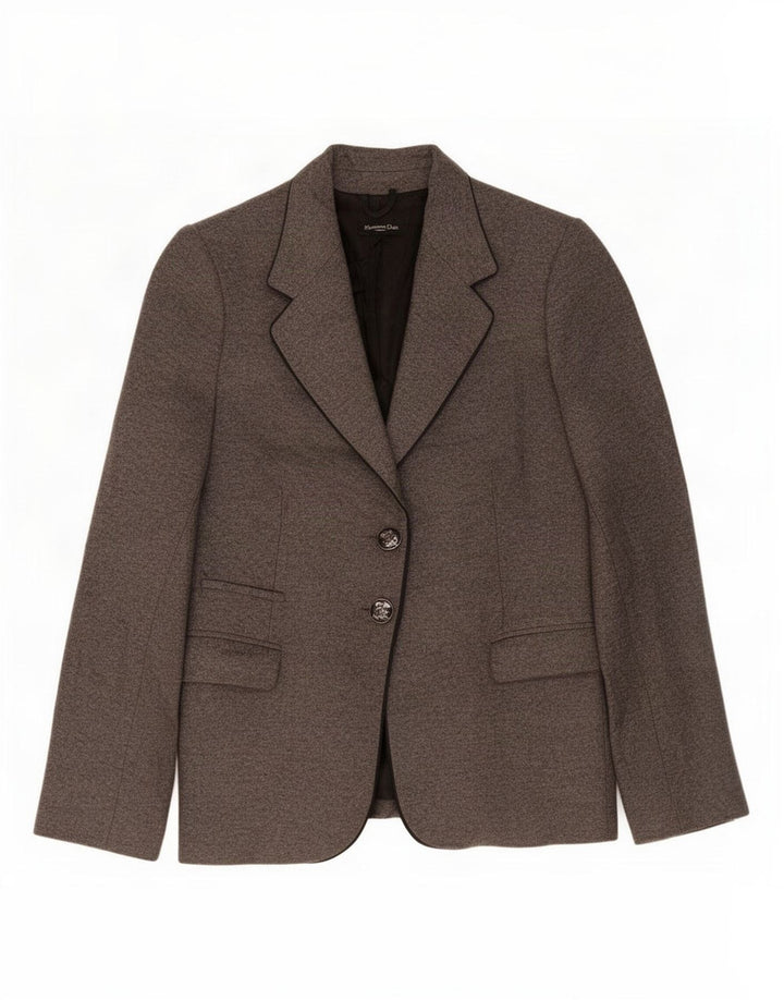 Massimo Dutti Dame 2-knaps blazerjakke EU 44 XL Grå Uld