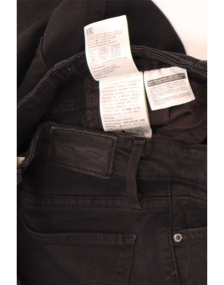 Levi's Mujer 712 Slim Jeans W25 L32 Algodón Negro