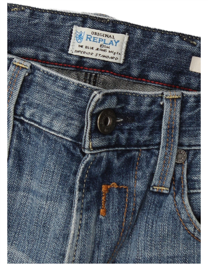 Replay Herren Jeto Denim Shorts W32 Large Blau
