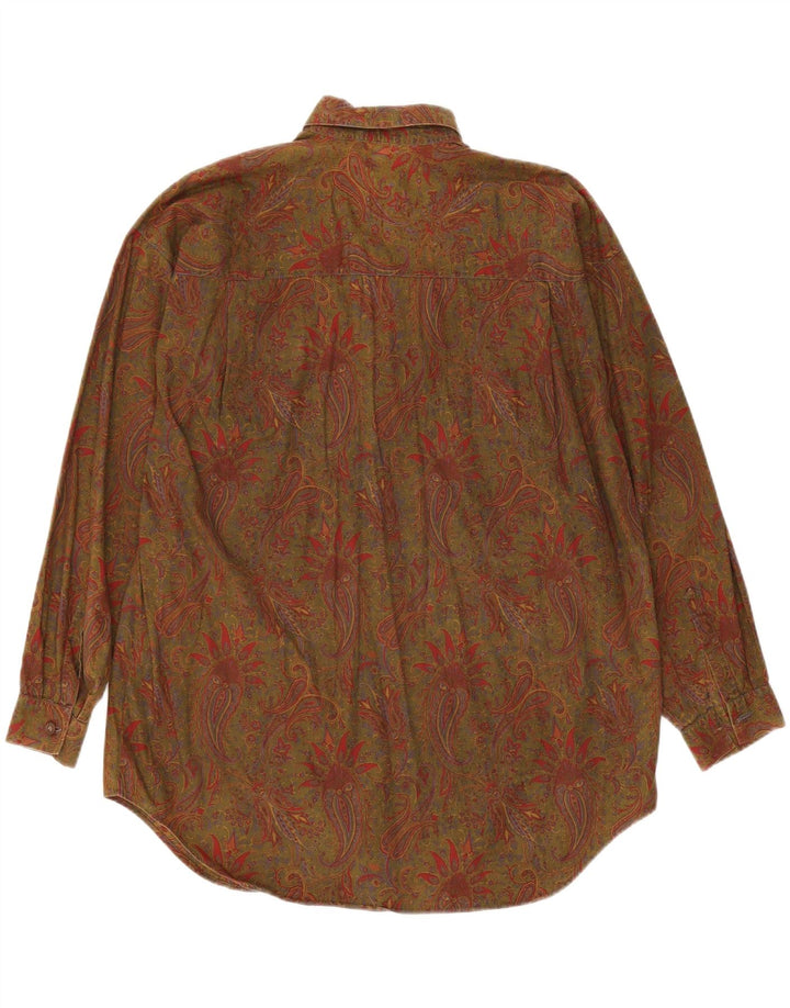 Cămașă Pulover oversize Calbros pentru femei IT 44 Medium Khaki Paisley Bumbac