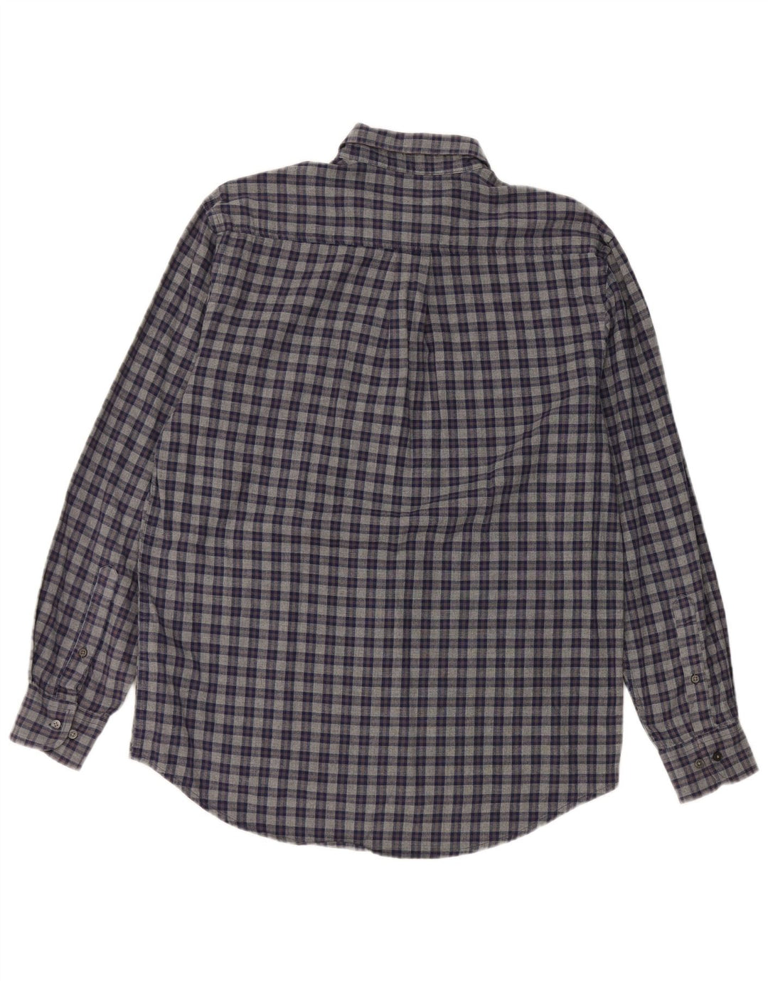 Camicia Kappa da uomo in cotone a quadri blu navy medio
