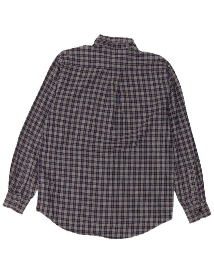 Camicia Kappa da uomo in cotone a quadri blu navy medio