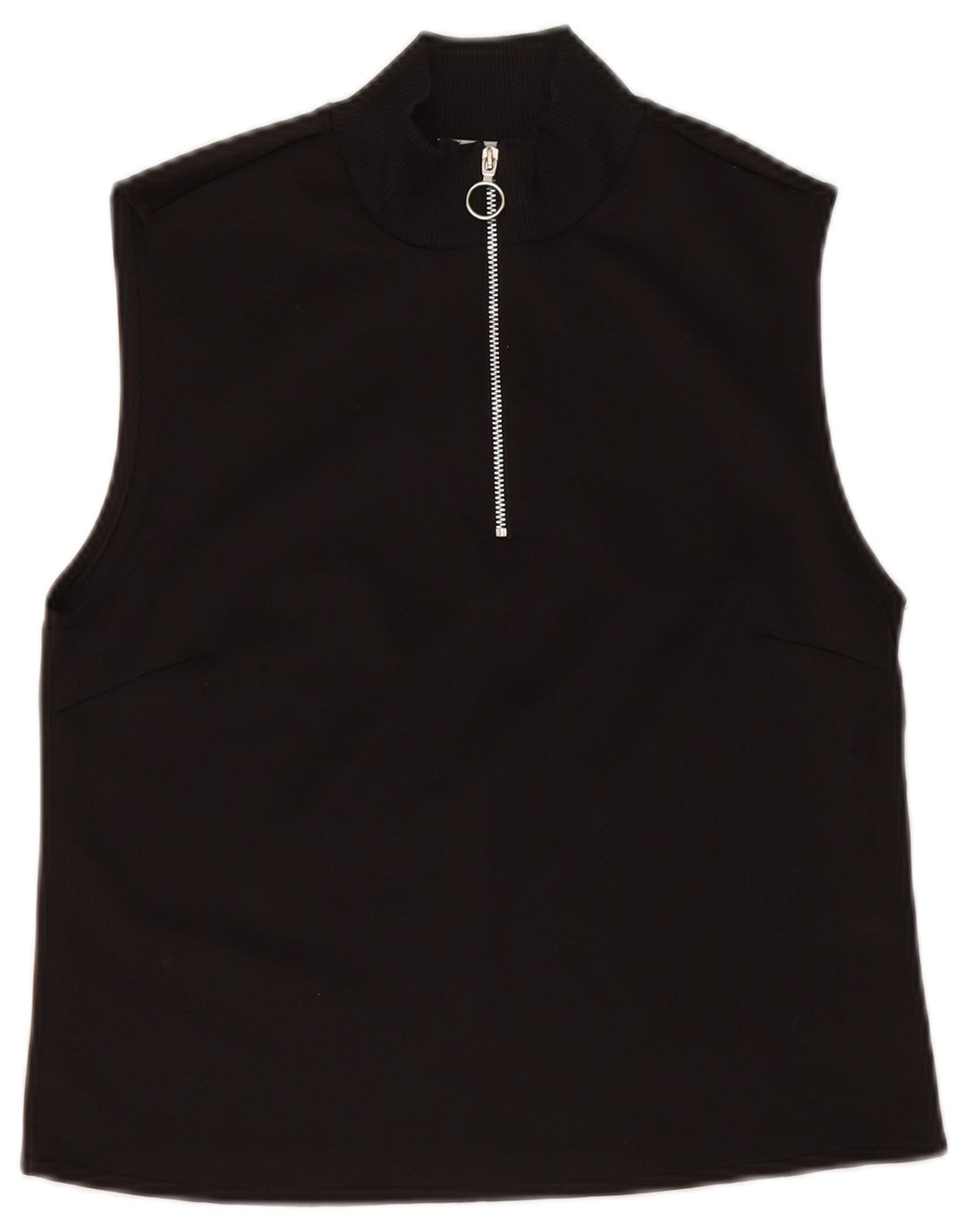 Top corto da donna Zara UK 12 cotone nero medio