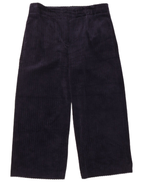 Pantaloni corti in velluto a coste da donna Marks & Spencer UK 14 Large W32 L24 Blu Navy