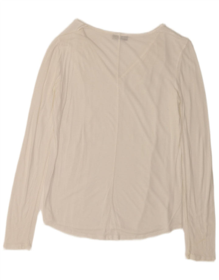 Max & Co. Womens Top Long Sleeve UK 12 Medium White