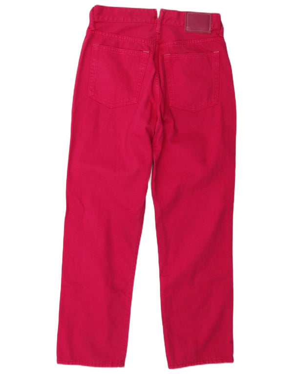 Jeans dritti a vita alta da donna Acne Studios W27 L27 cotone rosa