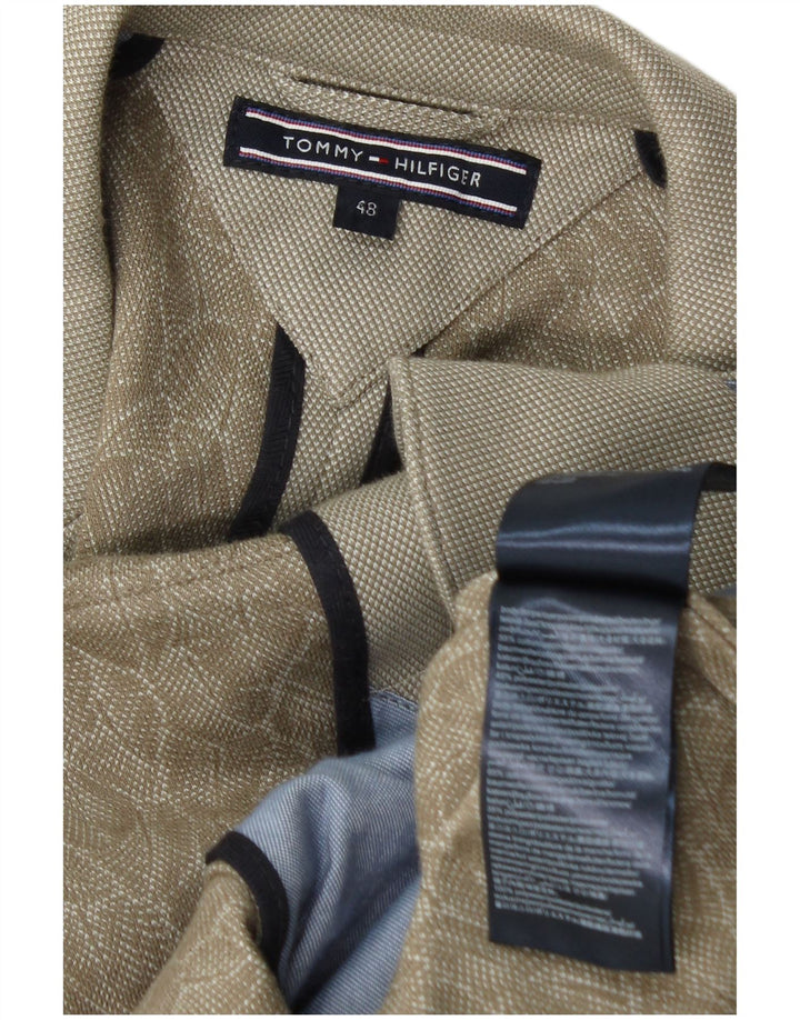 Giacca blazer a 2 bottoni da uomo Tommy Hilfiger IT 48 cotone beige medio