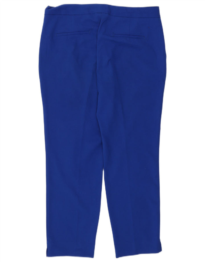 Zara Womens Skinny Cropped Trousers EU 40 Medium W30 L26 Blue Polyester