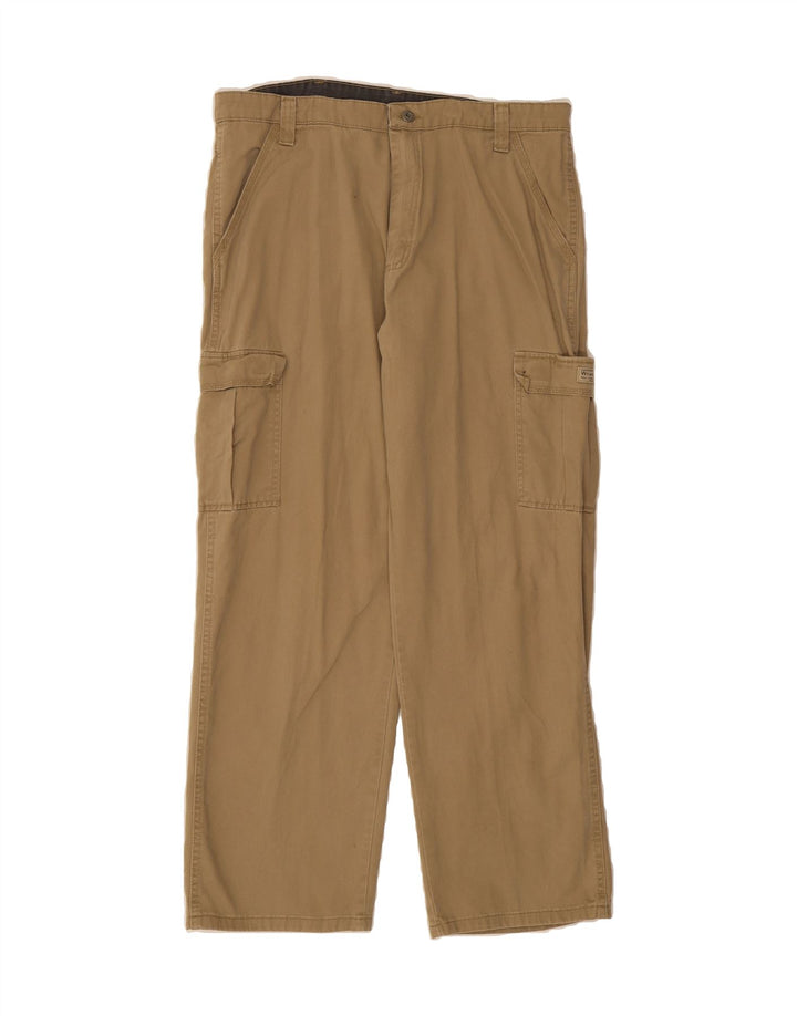 WRANGLER Mens Straight Cargo Trousers W36 L30 Beige Cotton Vintage Wrangler and Second-Hand Wrangler from Messina Hembry 
