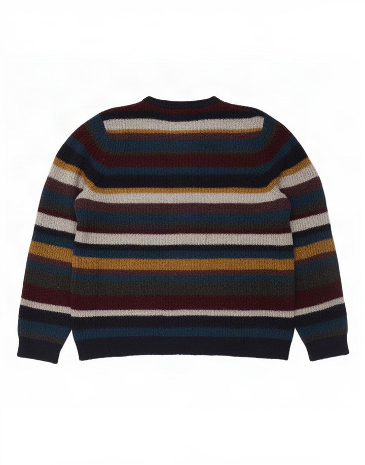 Marks & Spencer Męski sweter z okrągłym dekoltem, średnie, wielokolorowe paski