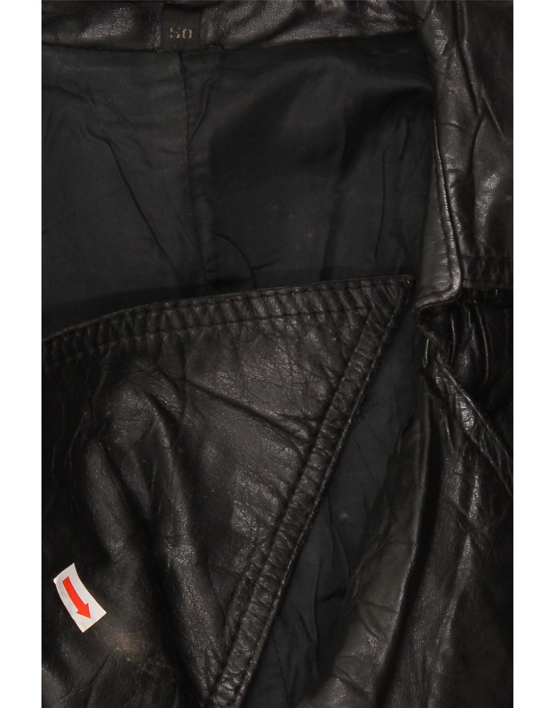 VINTAGE Womens Leather Coat IT 50 XL Black Leather Vintage Vintage and Second-Hand Vintage from Messina Hembry 