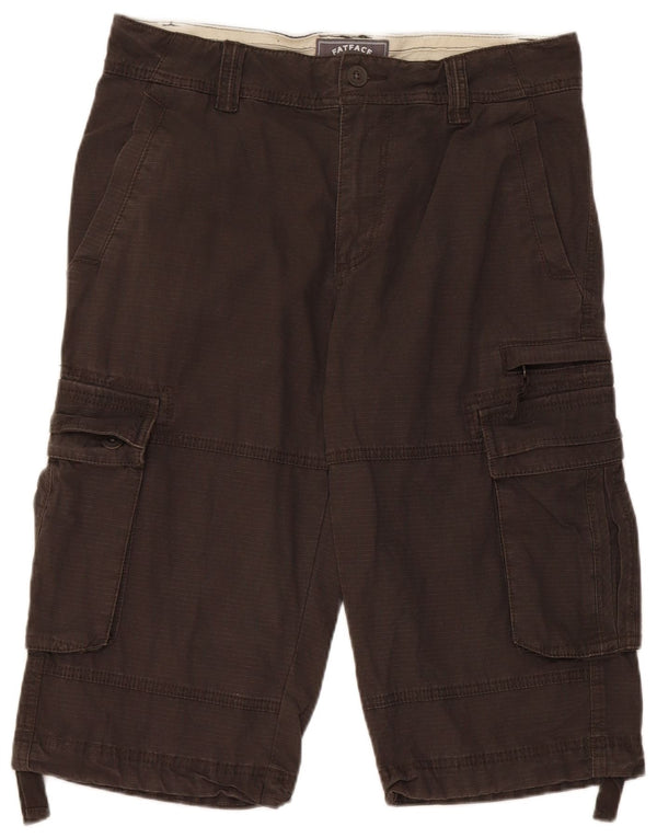Bermuda cargo masculina Fat Face W32 algodão cinza médio