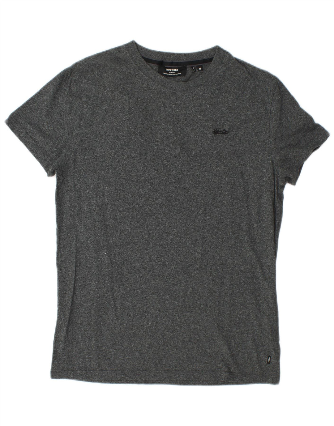 SUPERDRY Mens T-Shirt Top Medium Grey Flecked Cotton