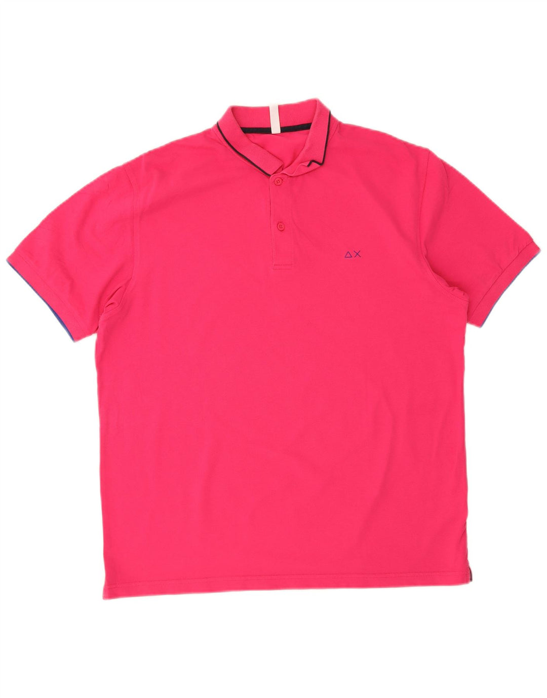 Sun68 Mens Polo Shirt 2XL Pink Cotton