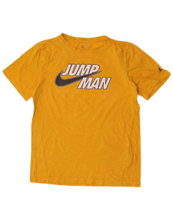 Jordan Boys Grafisk T-Shirt Top 13-14 år XL Gul Bomuld