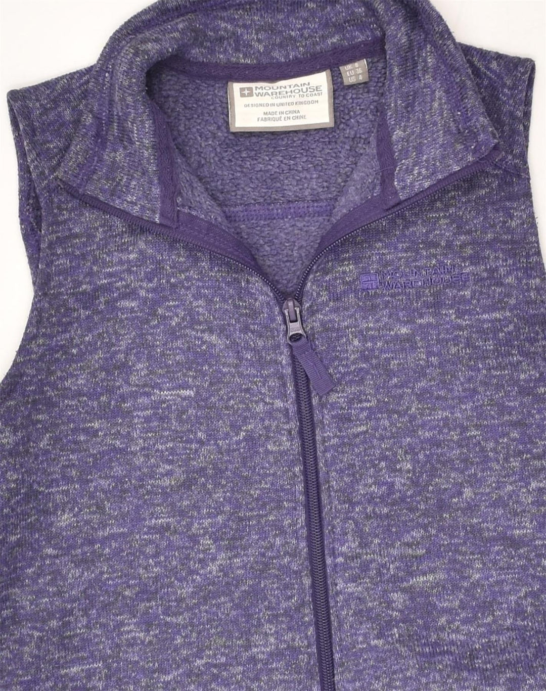 MOUNTAIN WAREHOUSE Womens Sleeveless Cardigan Sweater UK 8 Small  Purple | Vintage Mountain Warehouse | Thrift | Second-Hand Mountain Warehouse | Used Clothing | Messina Hembry 