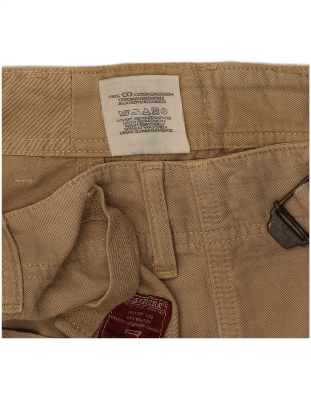 Pantaloncini cargo da uomo Carrera IT 50 Large W34 Cotone Beige