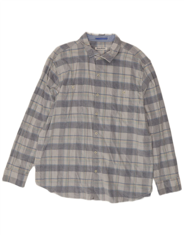 Tommy Bahama Chemise Homme 2XL Bleu Carreaux Coton