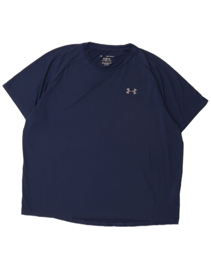 Under Armour T-Shirt Homme Top 2XL Bleu Marine Polyester