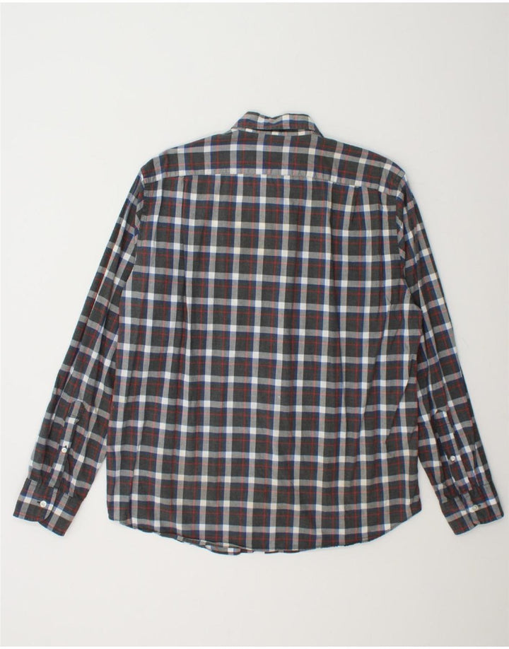 J. CREW Mens Shirt Large Grey Check Cotton Vintage J. Crew and Second-Hand J. Crew from Messina Hembry 