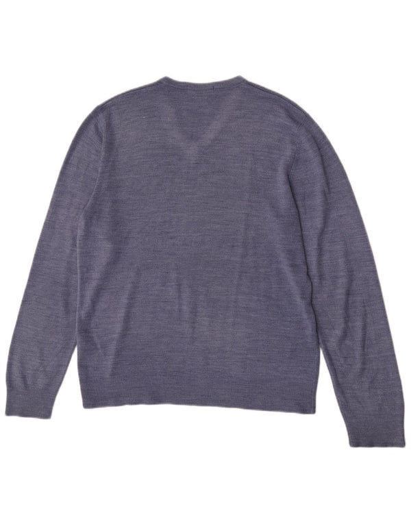 Marks & Spencer Herre Blue Harbor V-hals sweater Medium Blue Flecked