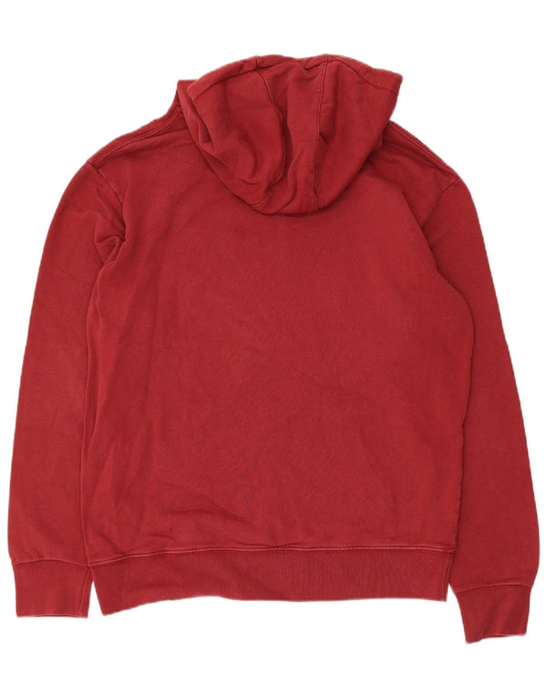 Converse Mens Graphic Hoodie Jumper Small Burgundy Cotton