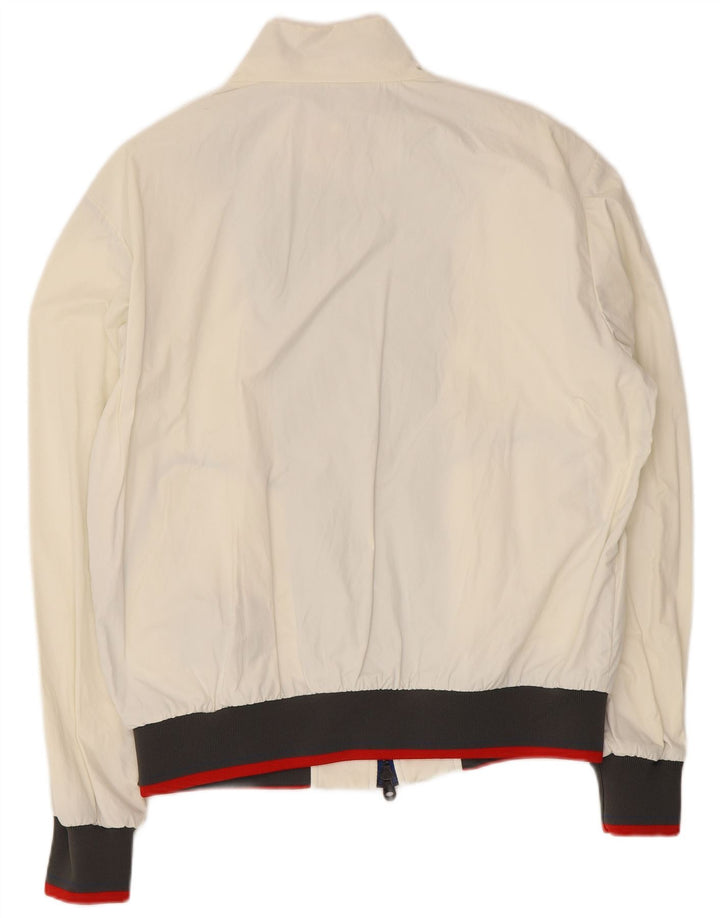 REFRIGIWEAR Mens Bomber Jacket UK 38 Medium White Colourblock Polyamide