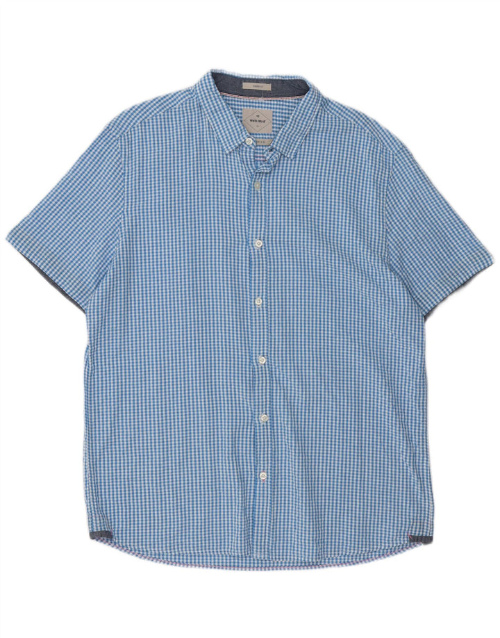 Chemise à manches courtes homme White Stuff XL bleu vichy