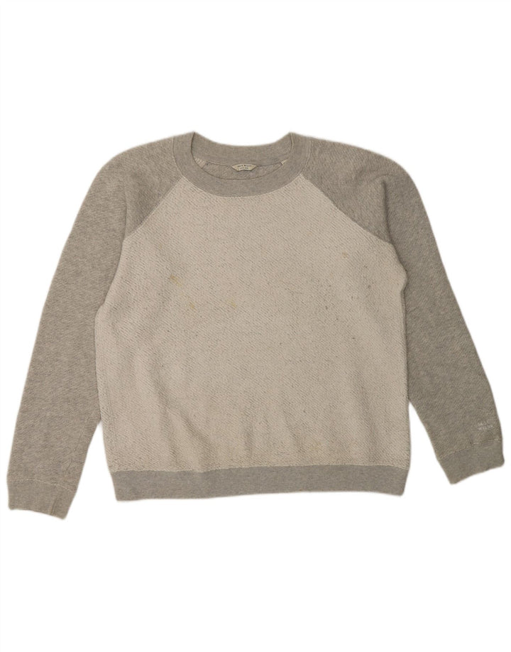 Jack Wills Womens Crop Sweatshirt Jumper UK 12 Medium  Grey Cotton