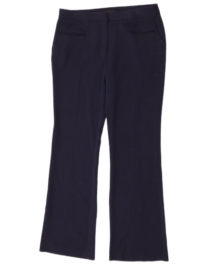 Zara Womens Bootcut Casual Trousers XL W32 L34 Navy Blue Polyester