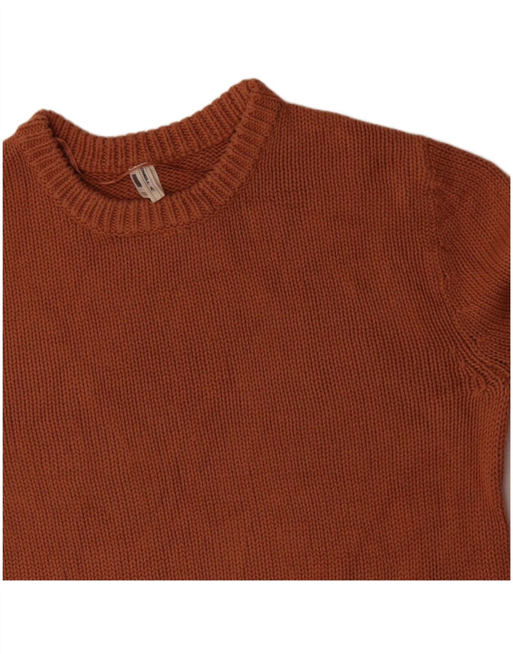 O'Neill Womens Crew Neck Jumper Sweater UK 14 Medium Orange Cotton