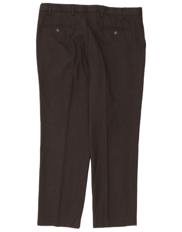 Marks & Spencer Herren-Anzughose, gerade, normal, W38, L31, braun, Polyester