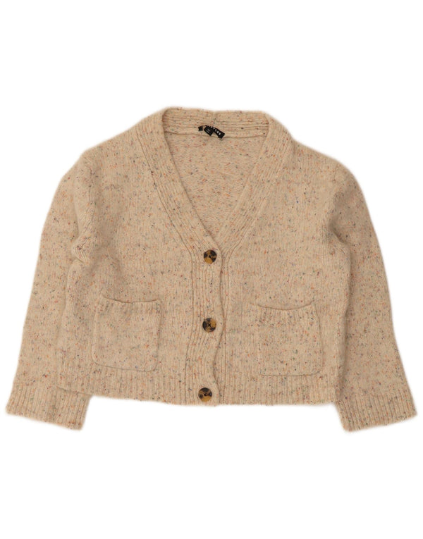 Maglione cardigan da donna con maniche a 3/4 di Whistles UK 10 Piccolo beige screziato