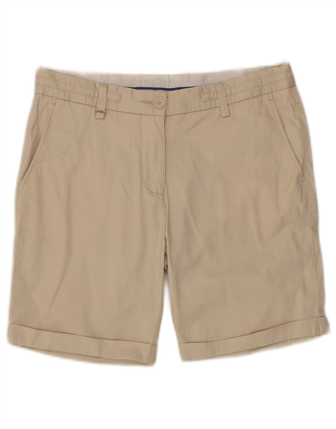 ELLESSE Womens Chino Shorts IT 42 Medium W30  Beige Cotton