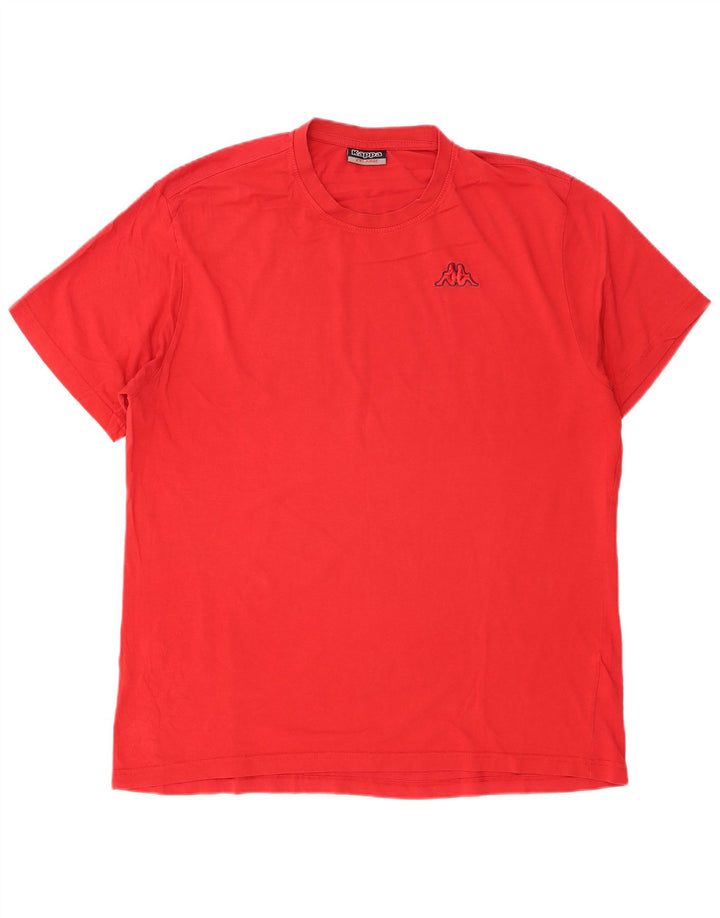 Kappa Mens T-Shirt Top 2XL Red Cotton