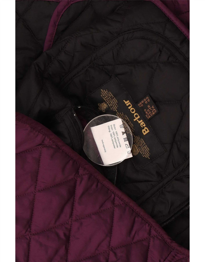 Giacca trapuntata da donna Barbour UK 12 Poliammide color block viola medio